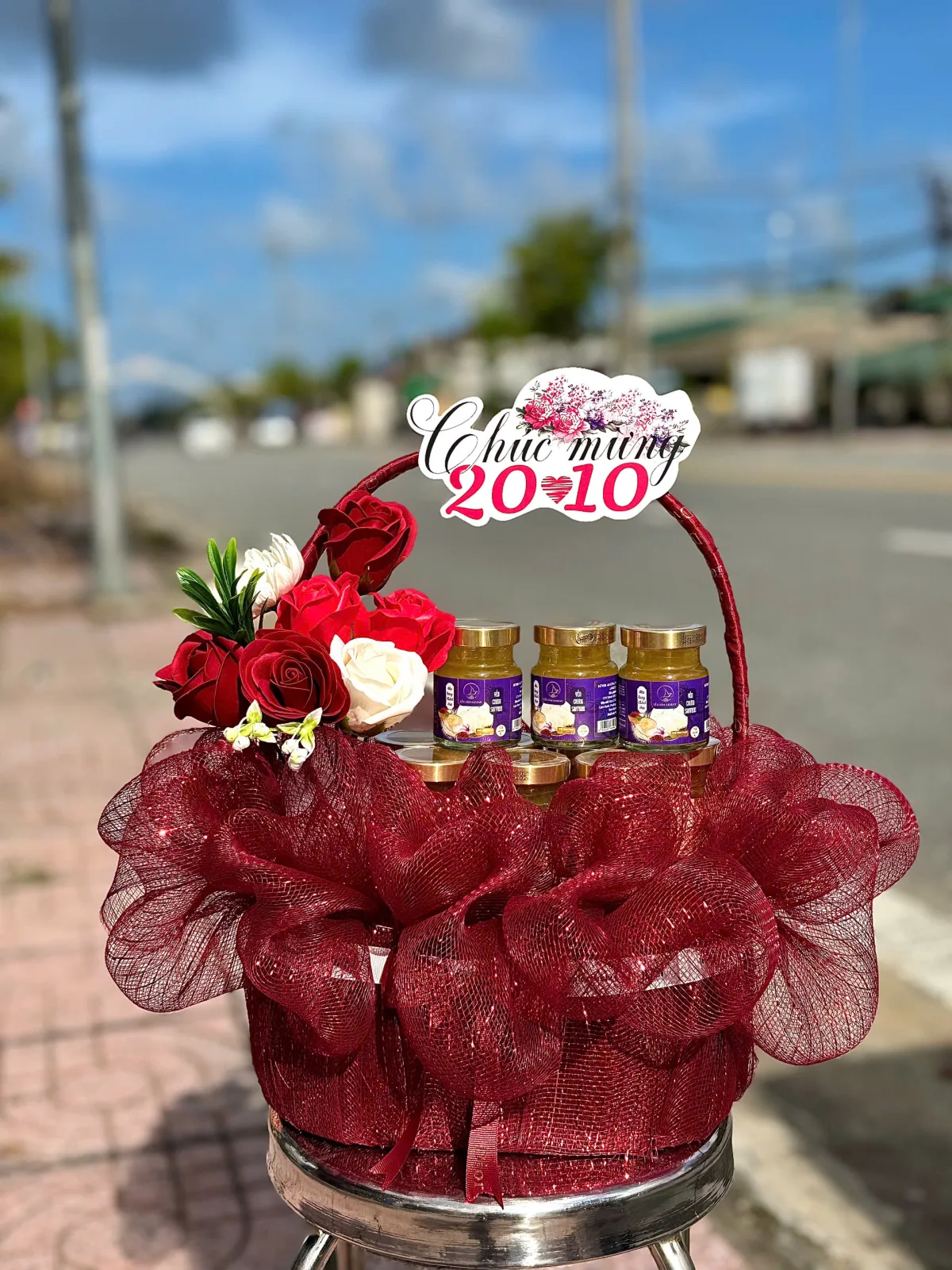 Set quà Giỏ hoa yến, mẫu SQ-02
